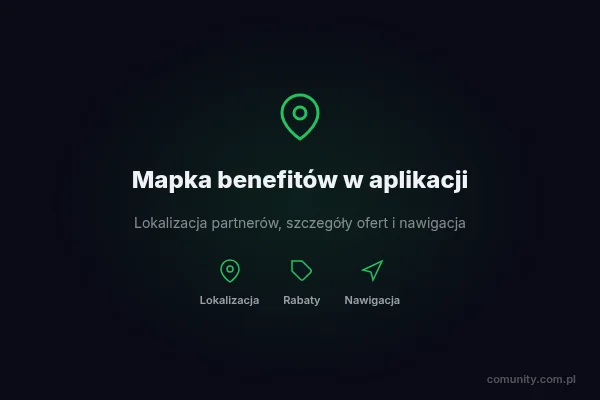 Mapka benefitów w aplikacji mobilnej ComUnity