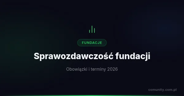 Sprawozdawczość fundacji: obowiązki i terminy 2026 | ComUnity