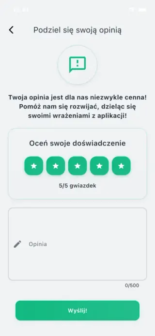 Opinia o aplikacji